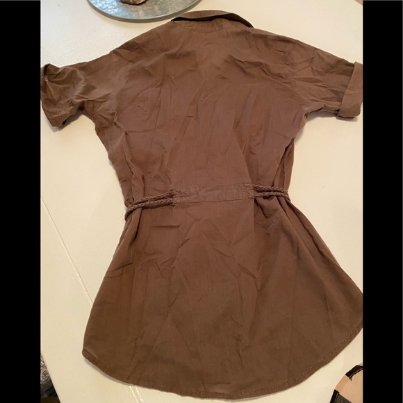 Live to be Spoiled Size Medium army green button blouse. - Picture 5 of 5